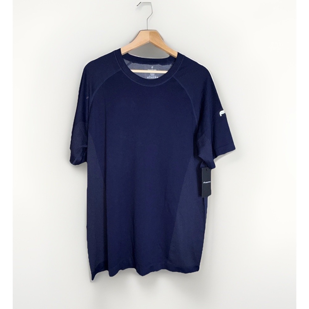 Fabletics Training Day Tee Shirt Mens XL Navy Active Workout Gym Training NEW